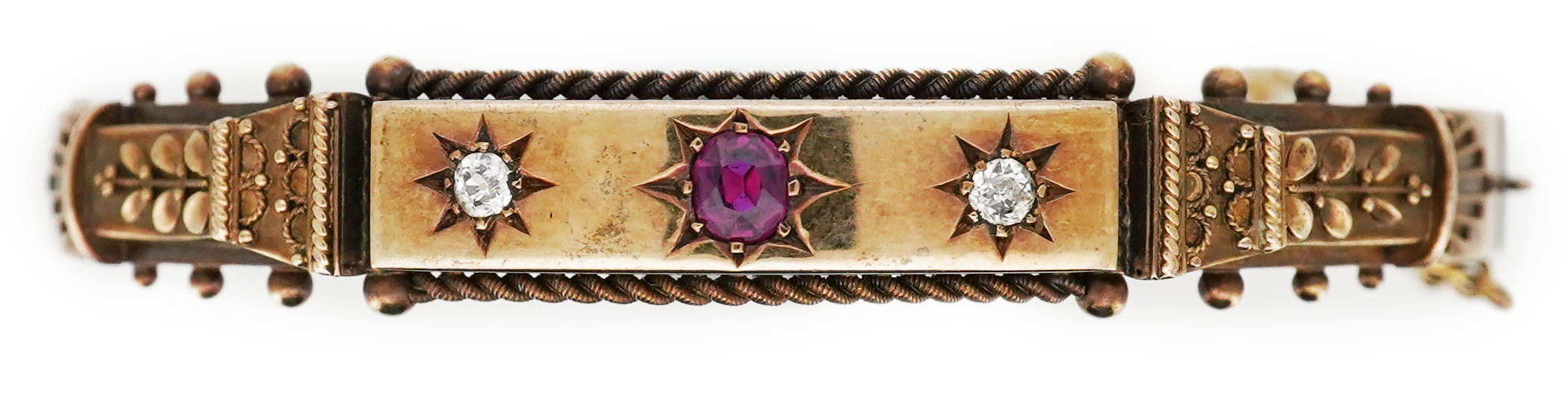 An Edwardian ruby and diamond bracelet, circa 1905